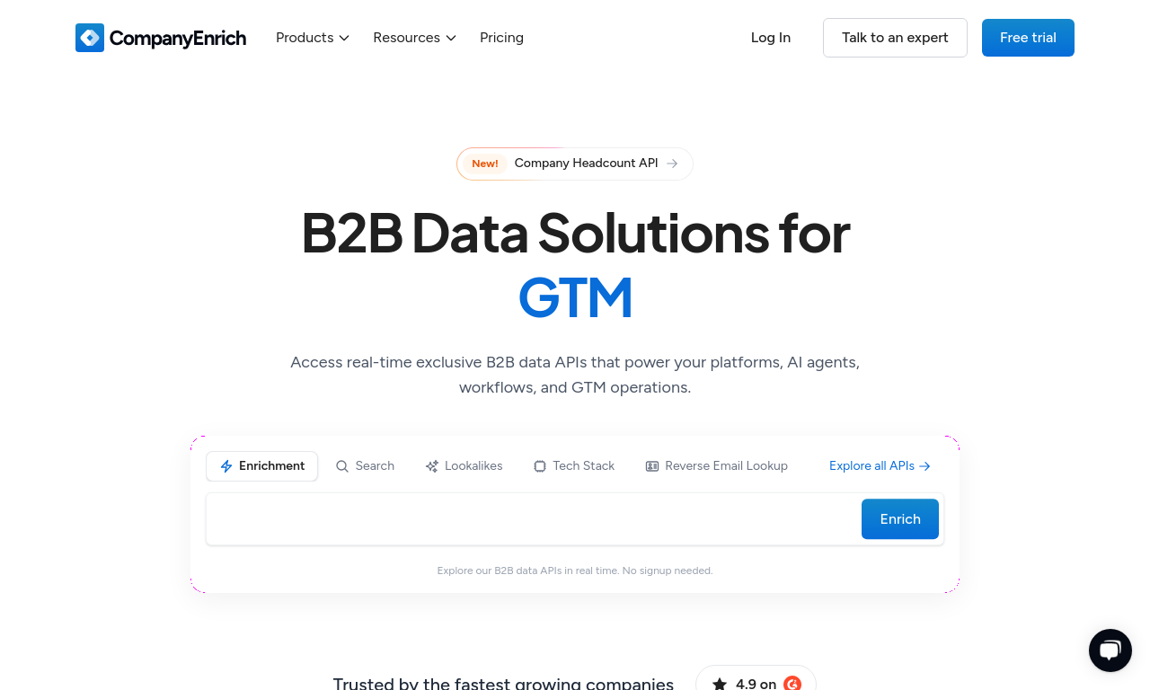 CompanyEnrich homepage