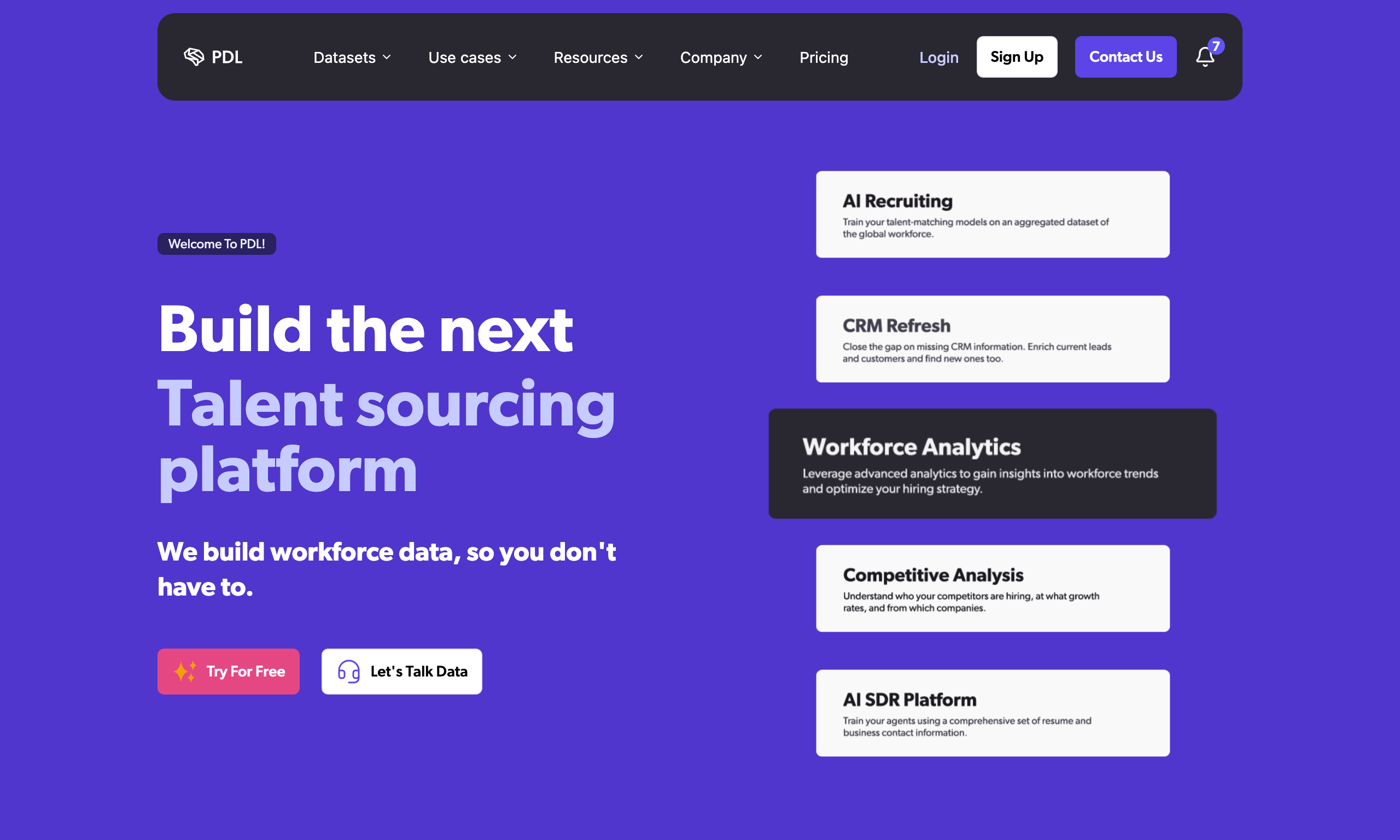 People Data Labs homepage