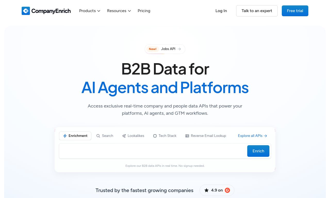 CompanyEnrich homepage