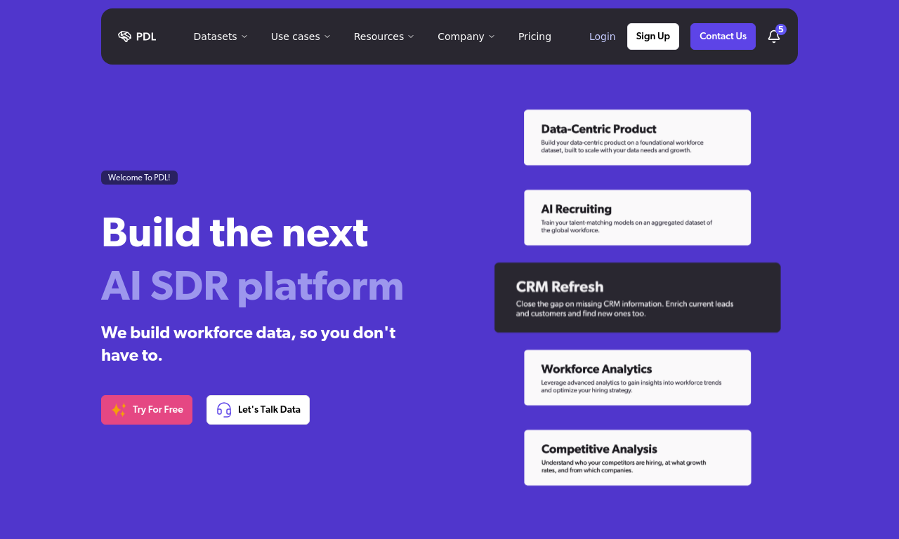 People Data Labs homepage