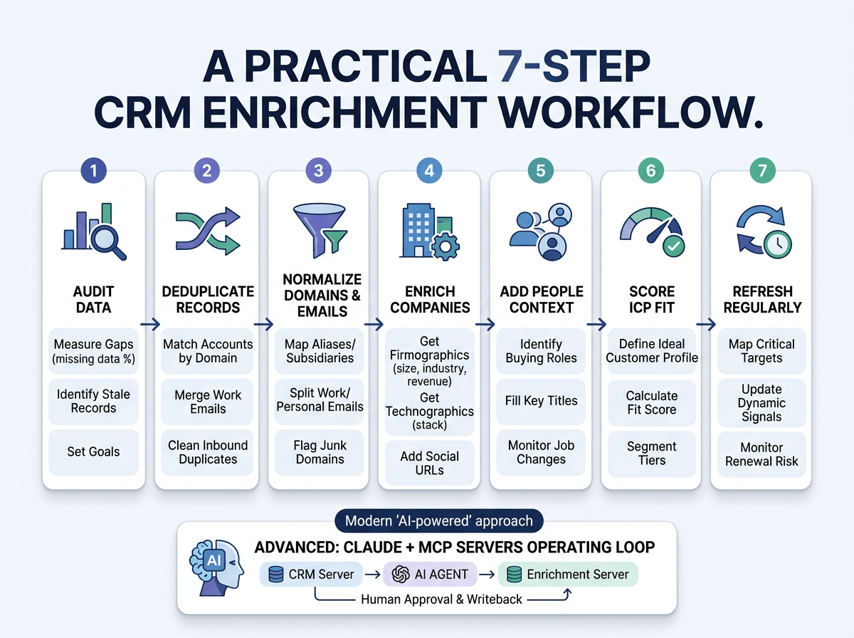 How to Build Perfect CRM Enrichment: Workflows, Plays, and AI Agents