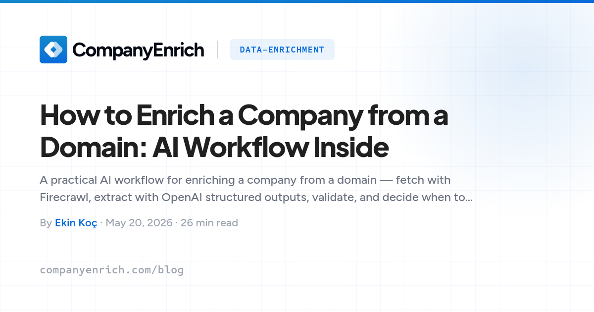 How to Enrich a Company from a Domain: AI Workflow Inside