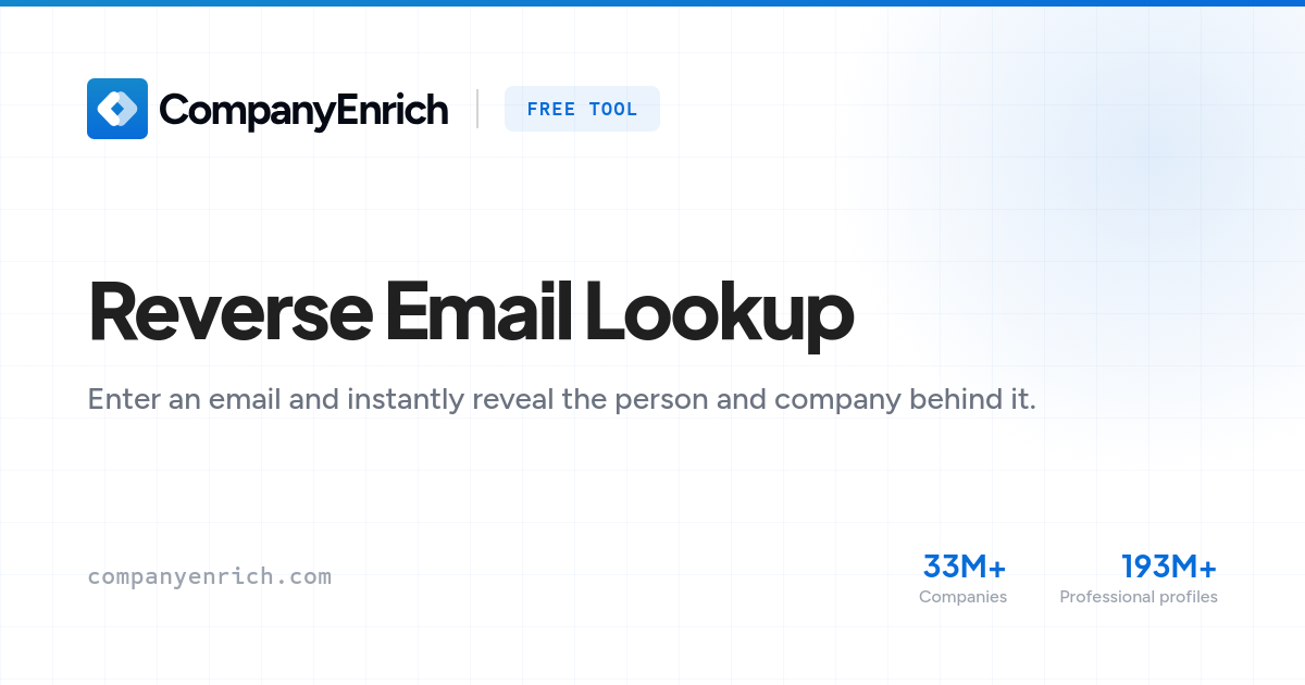 How To Reverse Email Free Reverse Email Lookup - Find Person & Company Behind Any Email
