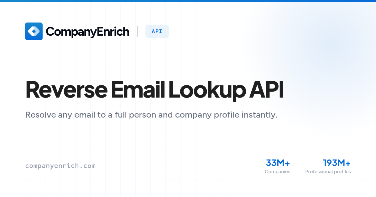 How To Reverse Email Reverse Email Lookup API - Find people from any email